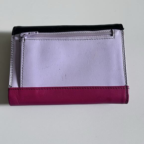 Mywalit Colorful Colorblock Leather Trifold Wallet Made in Italy - Please Read - Picture 12 of 13